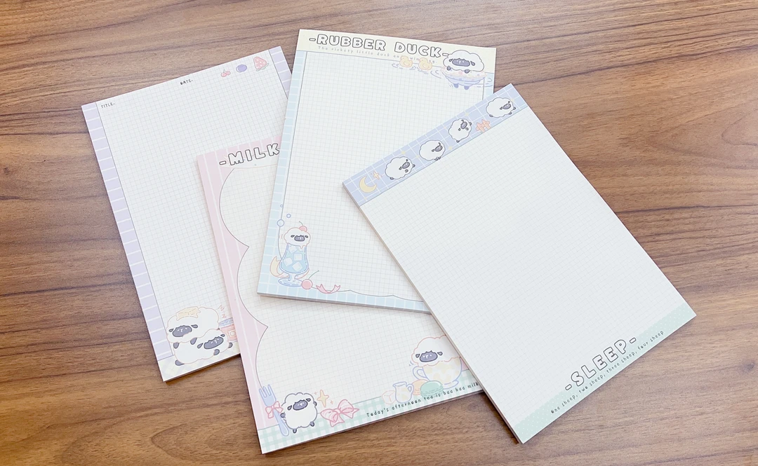 【书慧文具】B5绵绵羊拍纸本 40张120克双面印 可爱小羊网格拍纸本