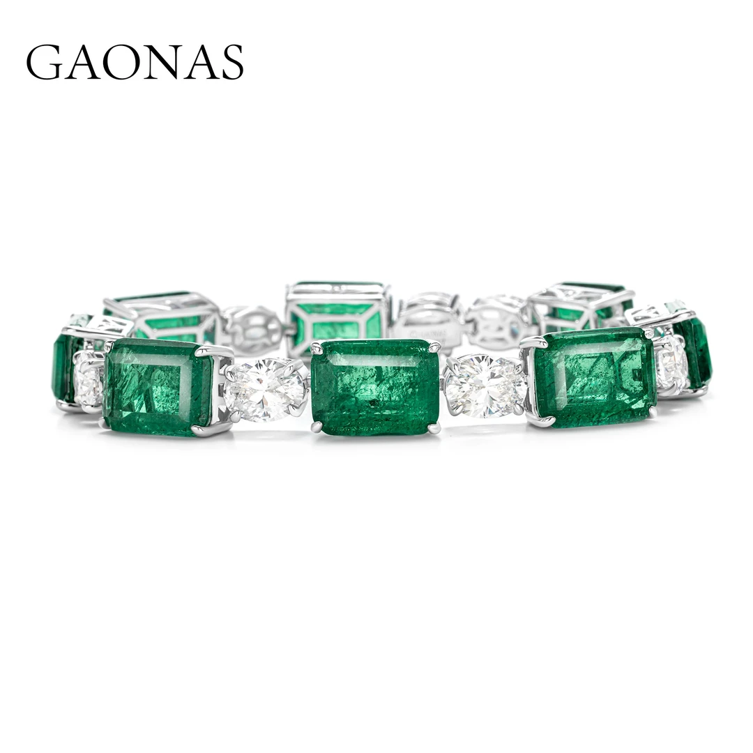 GAONAS 925银合成锆石手链  高纳仕 人间时髦富贵花手链 GS125166