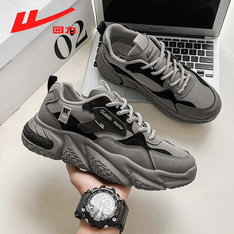 回力男鞋夏季透气网面运动鞋男士厚底老爹鞋增高学生休闲百搭潮鞋