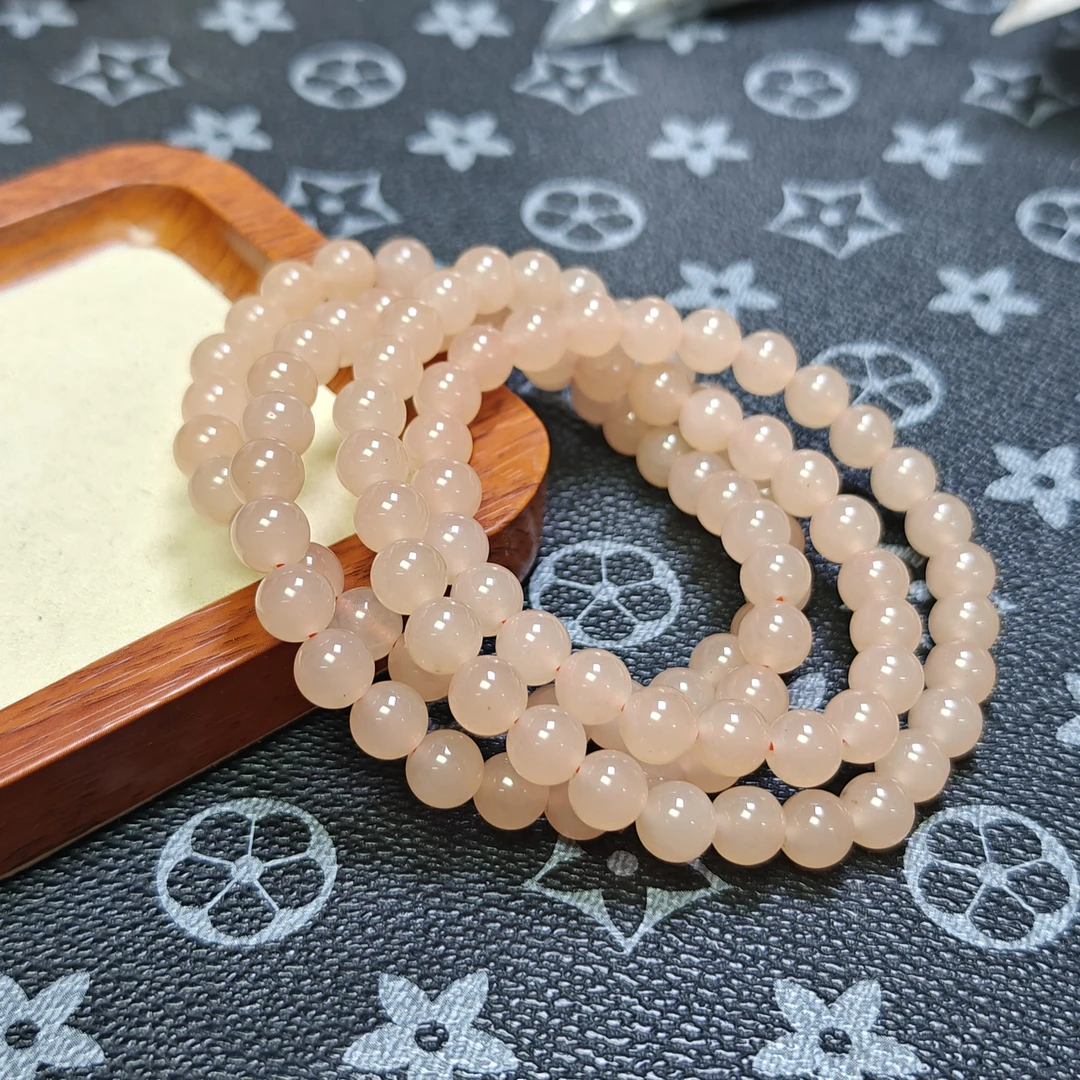 [停业清货]藕粉8m三圈108佛珠妈妈链-274-多样性发一