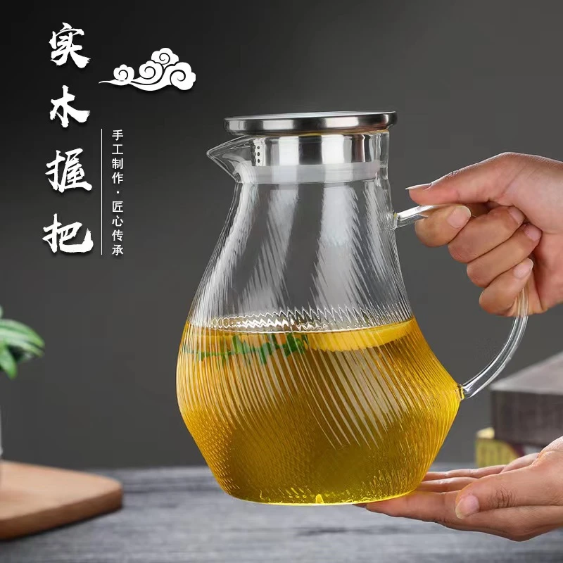 耐高温玻璃水壶壶 家用花茶果茶小青柑煮茶壶，加厚大号容量凉水壶