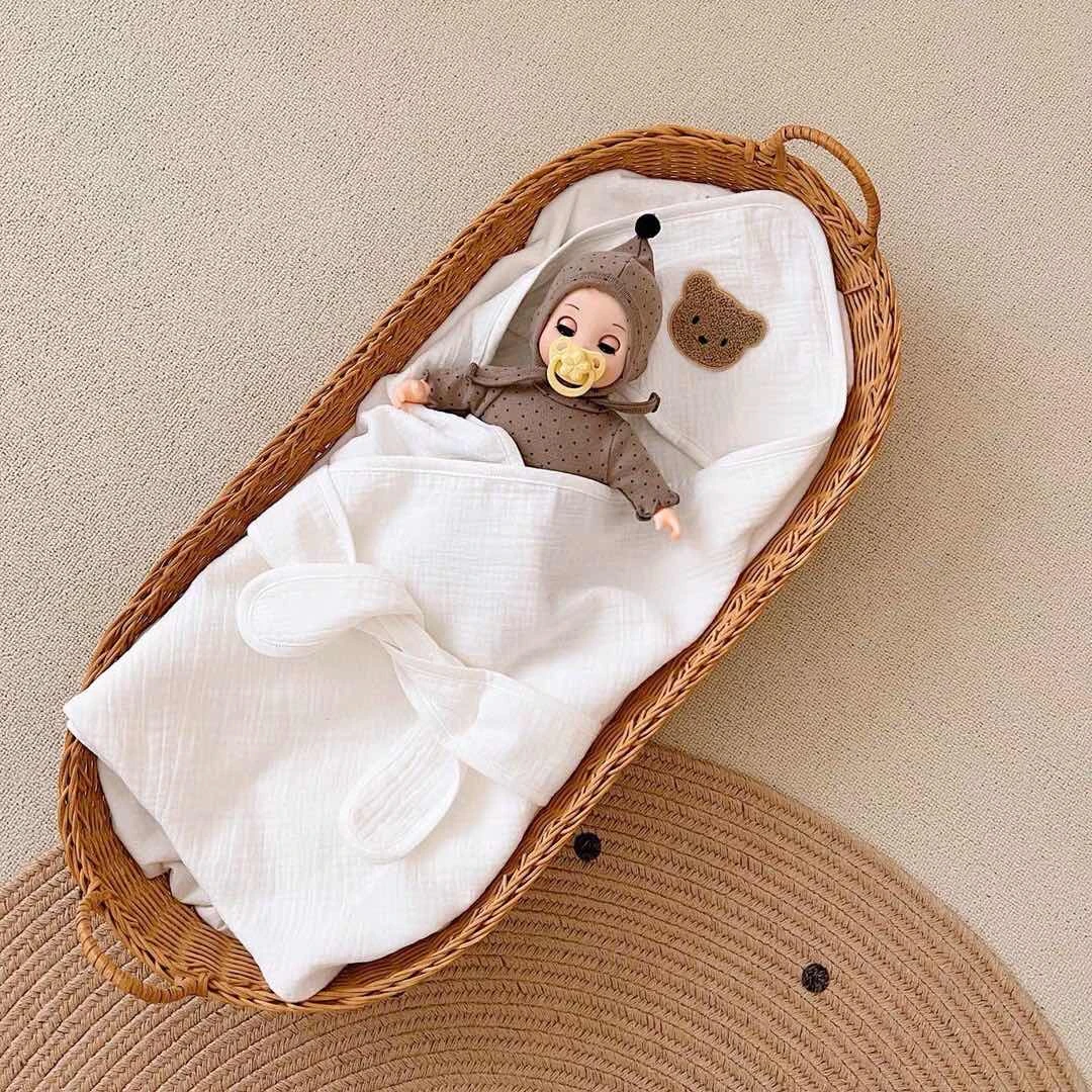 婴儿抱被产房新生儿包被春秋夏季薄款纯棉纱布初生襁褓包巾包裹