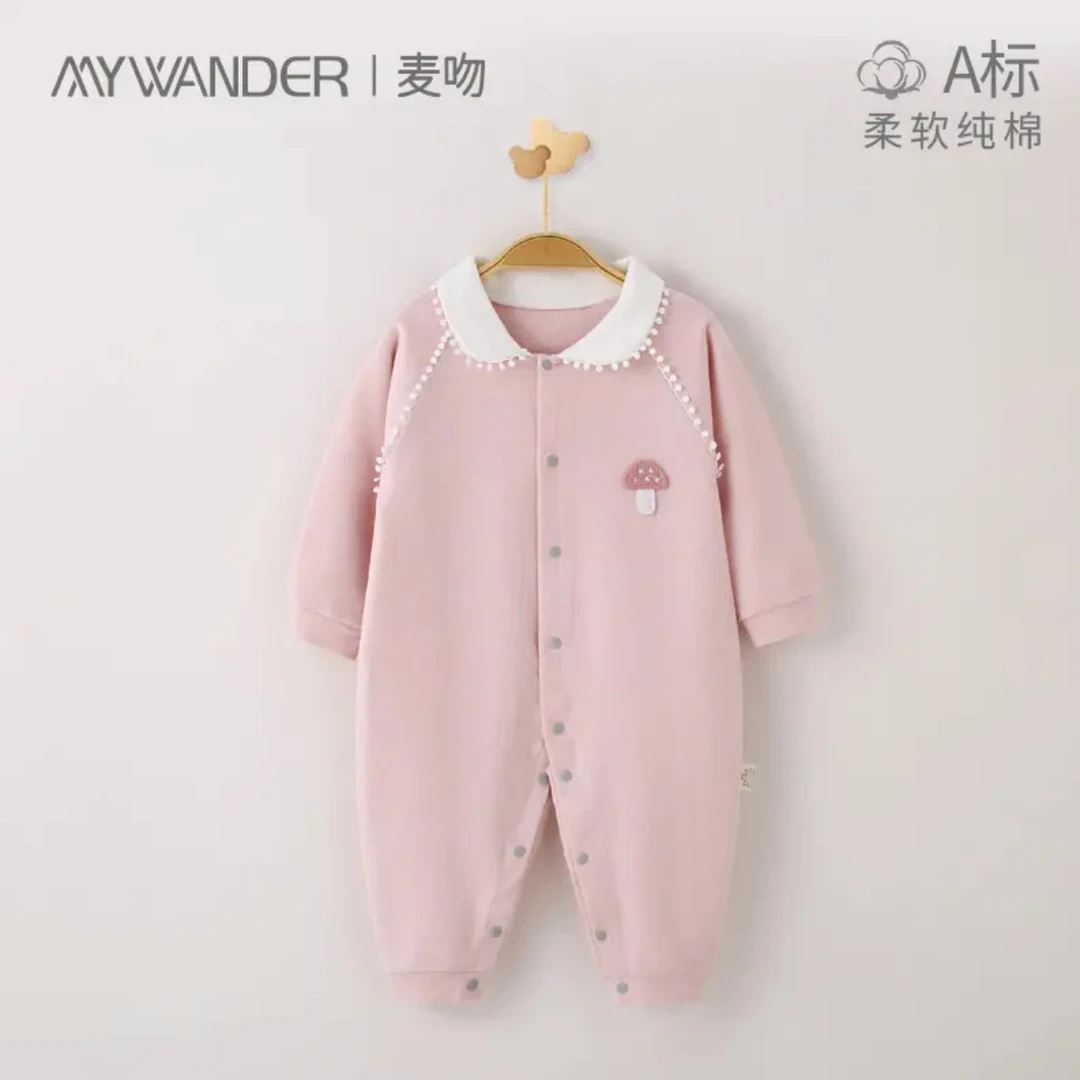 新生婴儿连体衣春秋无骨宝宝衣服幼儿爬服哈衣长袖睡衣纯棉柔软