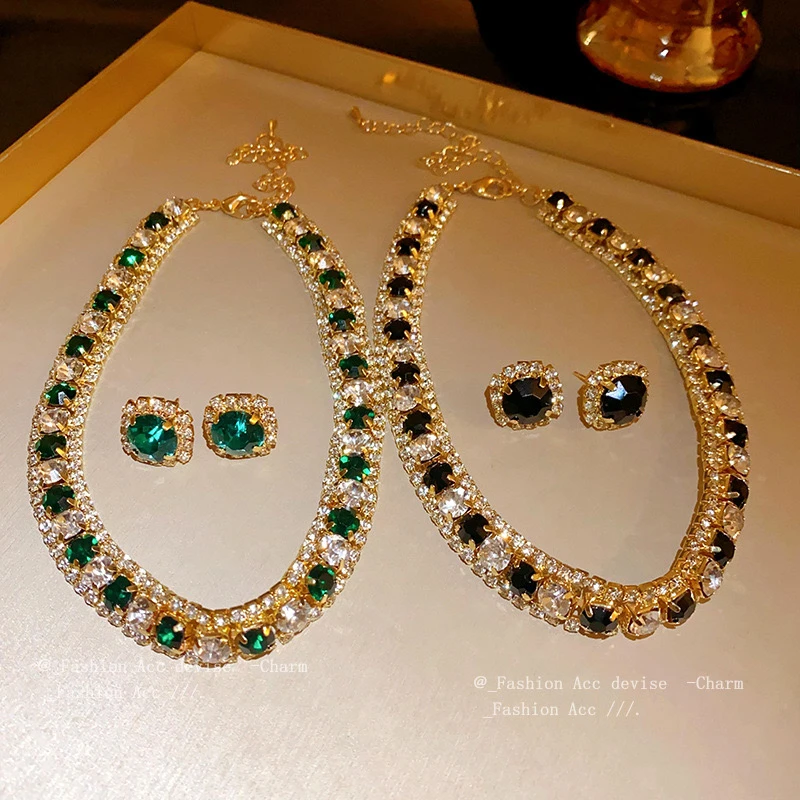 铜合金项链 新品-方形几何项链复古小众锁骨链时尚百搭高级感饰品