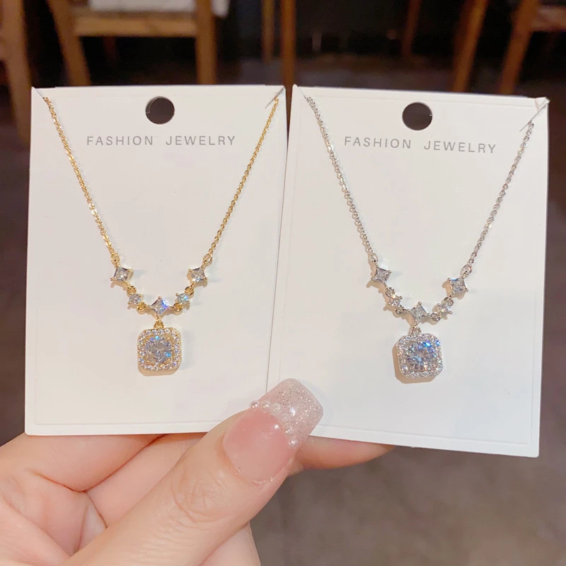 铜项链 精品-锆石项链女轻奢小众高级感精致锁骨链气质百搭时尚