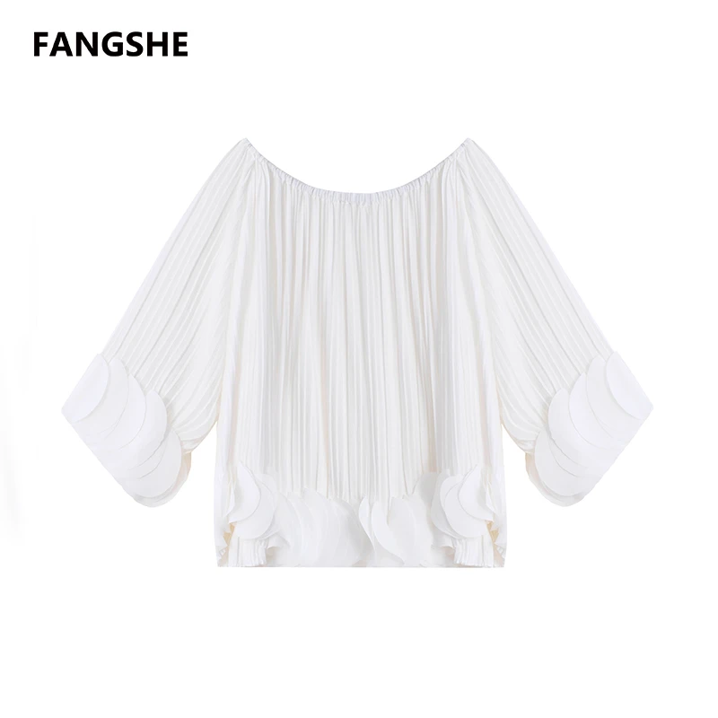 【生日礼服】花瓣边显瘦气质私服礼服T恤A609YJ