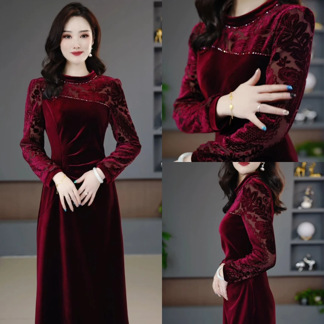 秋季连衣裙2024新款显瘦修身收腰气质遮肚裙子MY24YS761款