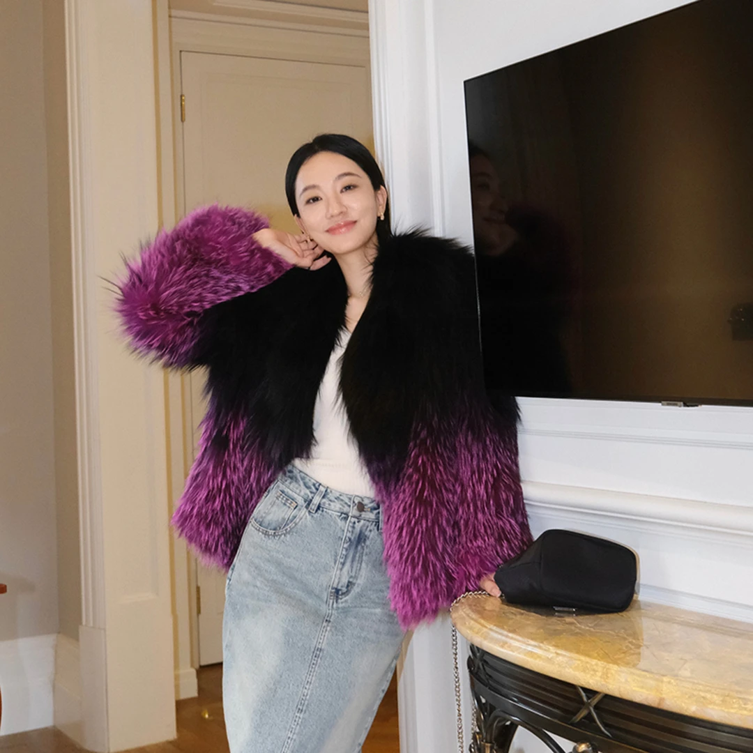 FLAME QUEEN/火焰皇后“夜阑绮梦 ”进口狐狸毛大衣皮草SH100006