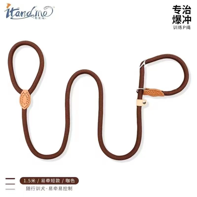 狗绳防爆冲P链遛狗训练绳家用牵引带大型犬牵引绳外出中型犬p绳