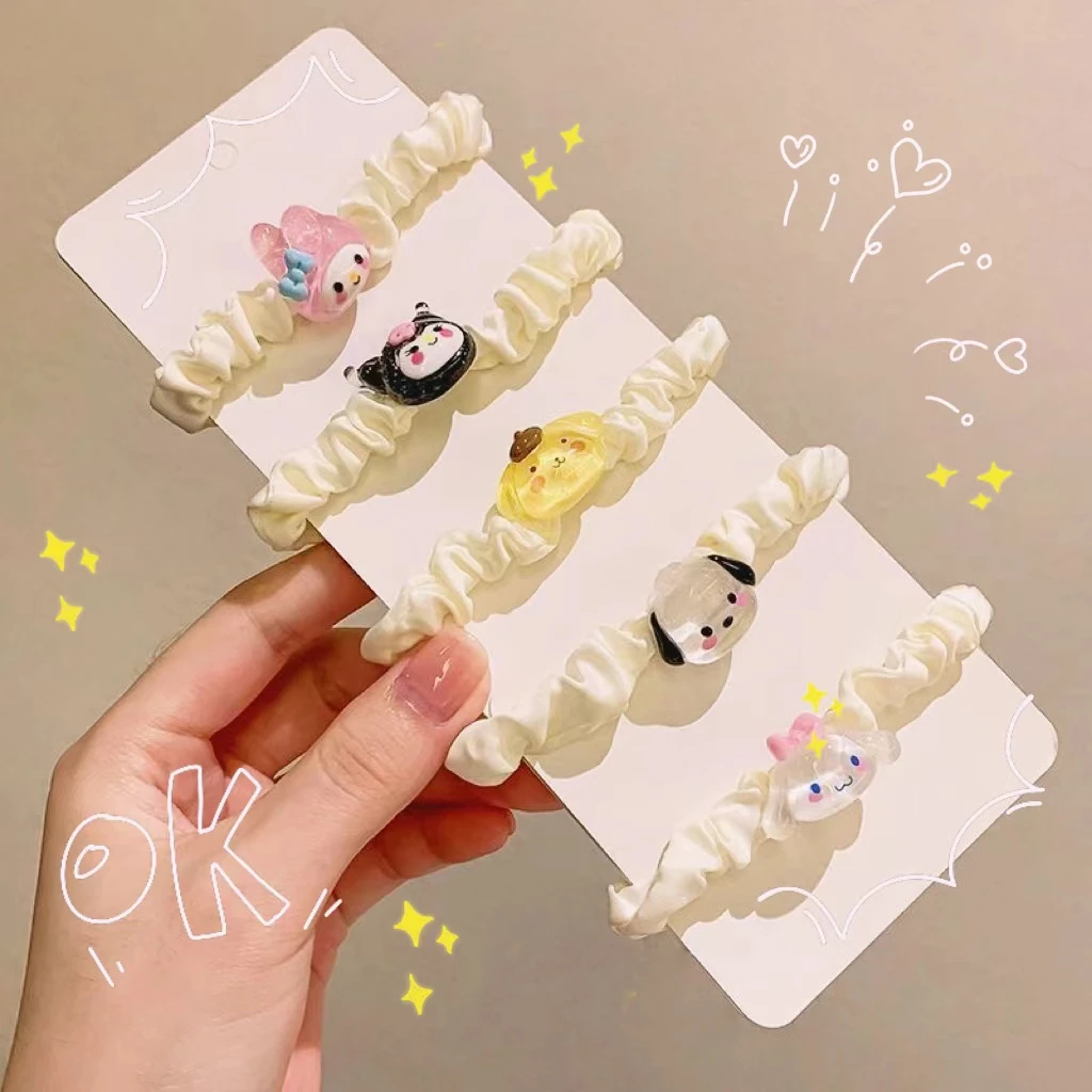 【5个起】可爱三丽欧ins卡通小肠头绳发绳夏日甜美透明玉桂狗库扎头