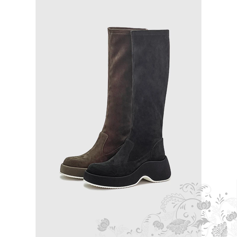 IRIS CHEN 2024年最新款好物弹力布瘦瘦靴GISHA女鞋48013