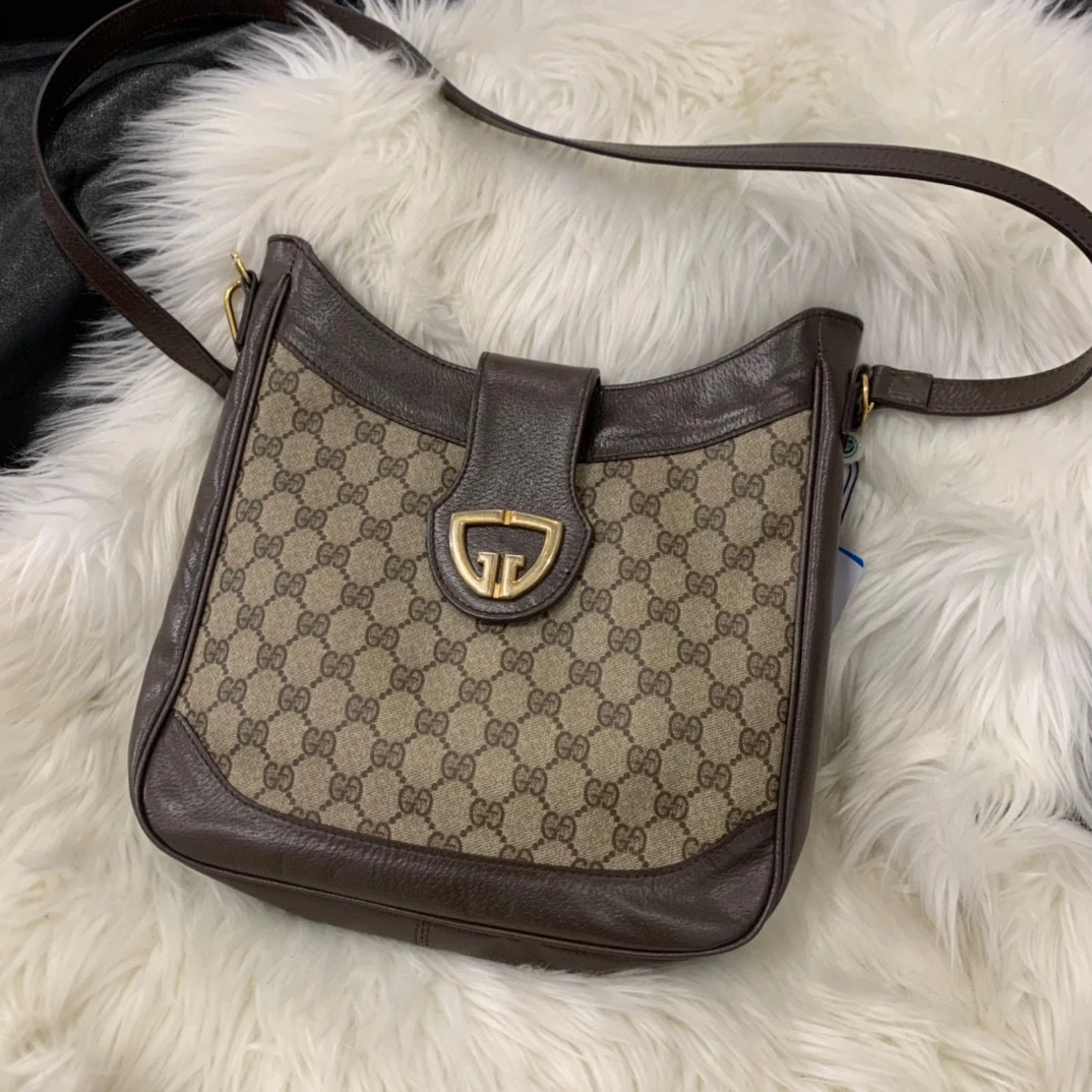 95新 GUCCI/古驰 gucci拼皮老花邦女郎单肩包1401