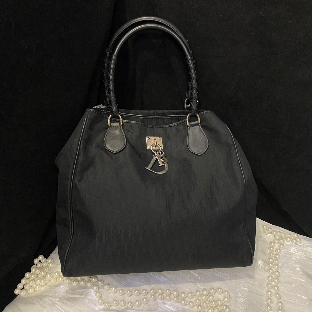 95新 DIOR/迪奥 dior黑色老花托特包