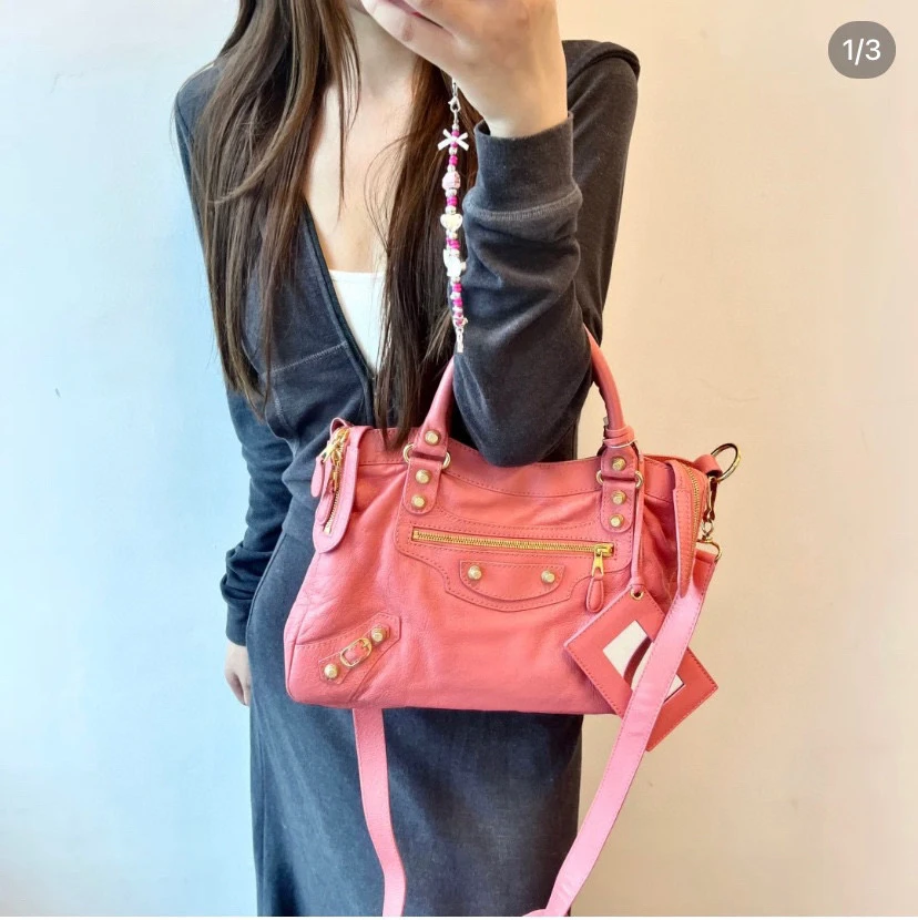 95新 Balenciaga/巴黎世家 巴黎世家糖果机车中号单肩1302