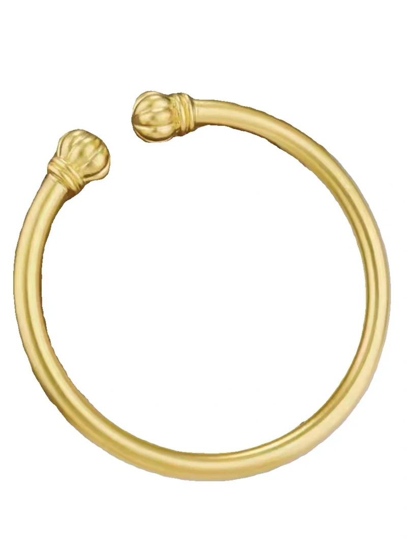 WD【萃华金店】黄金古法南瓜手镯 传承 经典 时尚 百搭 复古 简约