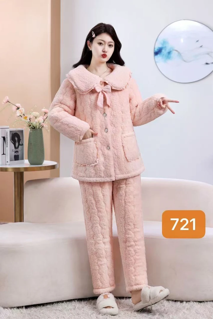 2024新款粉色721时尚家居服套装