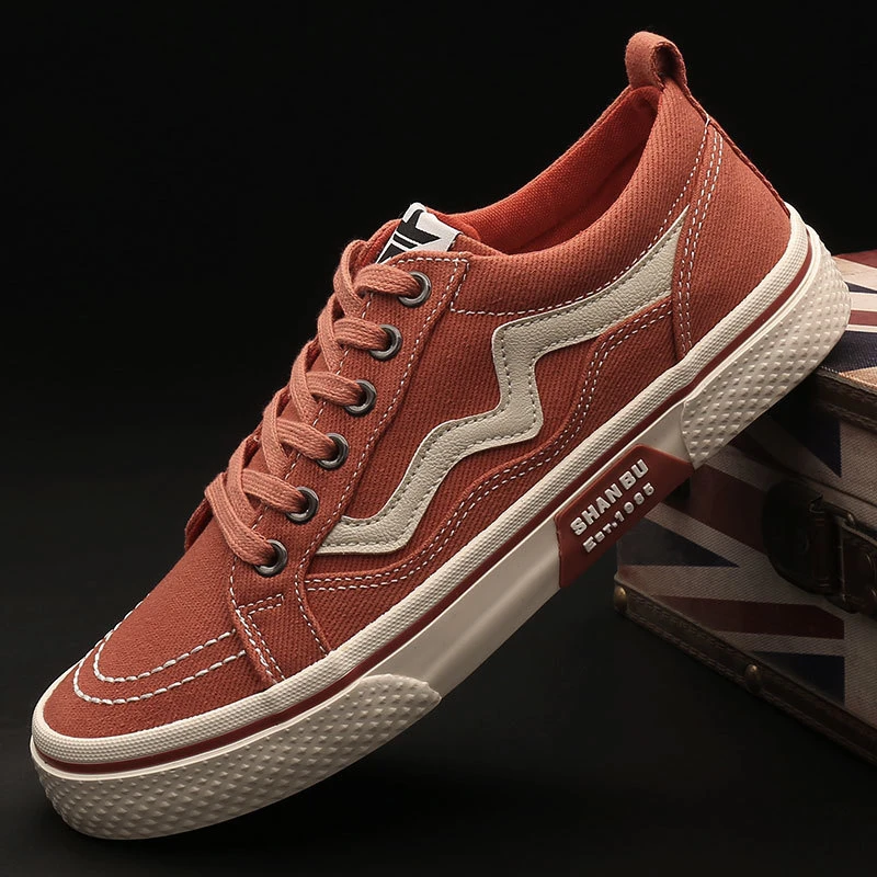 23101 男鞋春季新款休闲百搭鞋潮流韩版男士散步鞋低帮透气帆布鞋