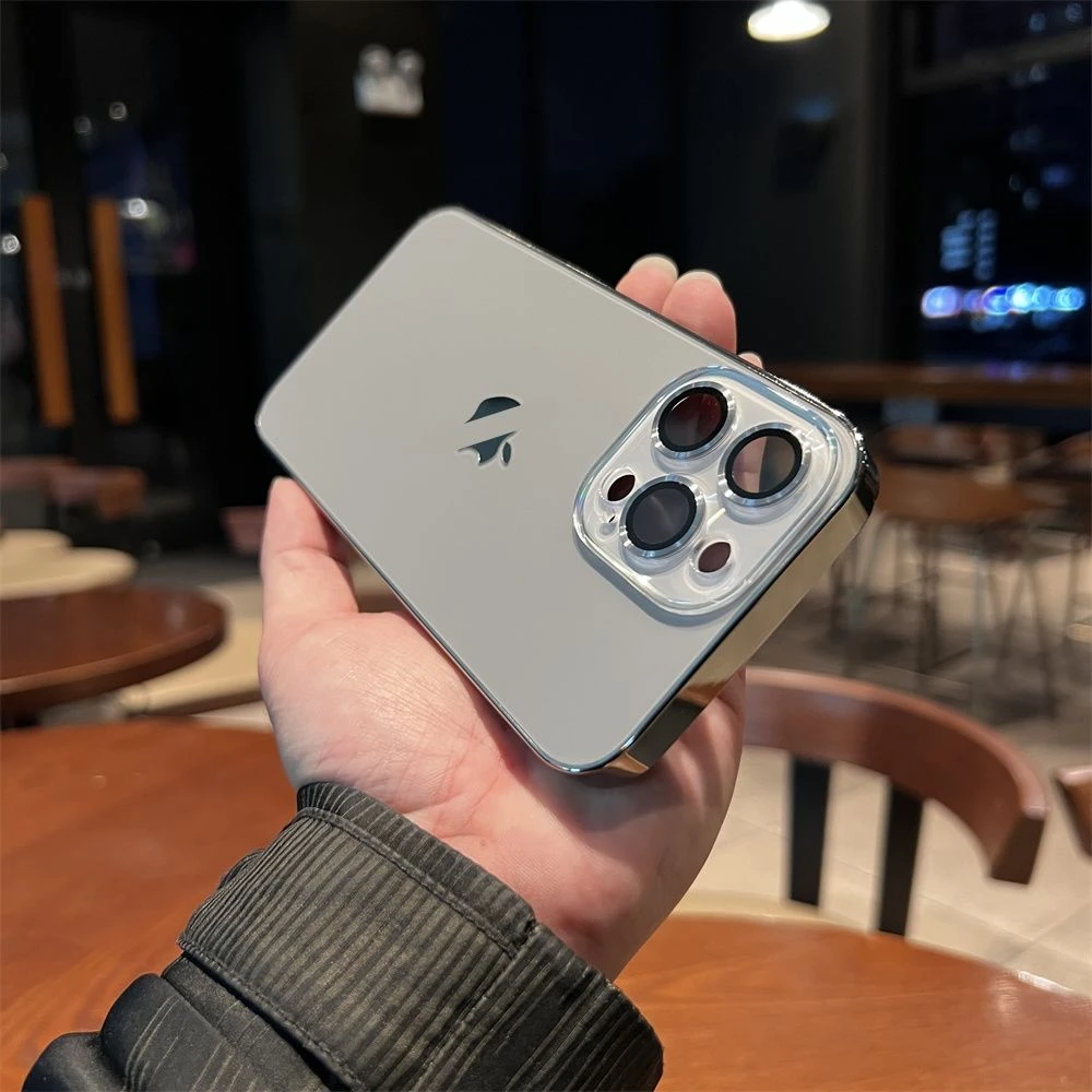苹果15/14/13/14手机壳iPhone11简约磨砂AG超薄镜头全包直边防摔