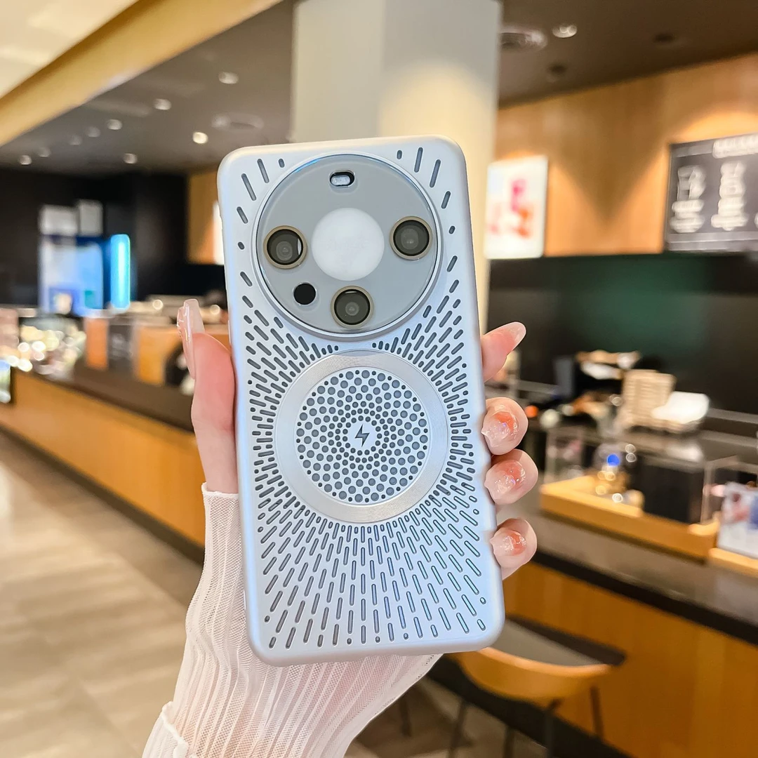 华为mate60Pro手机壳60新款磁吸夏季散热透气超薄防摔裸机全包PC