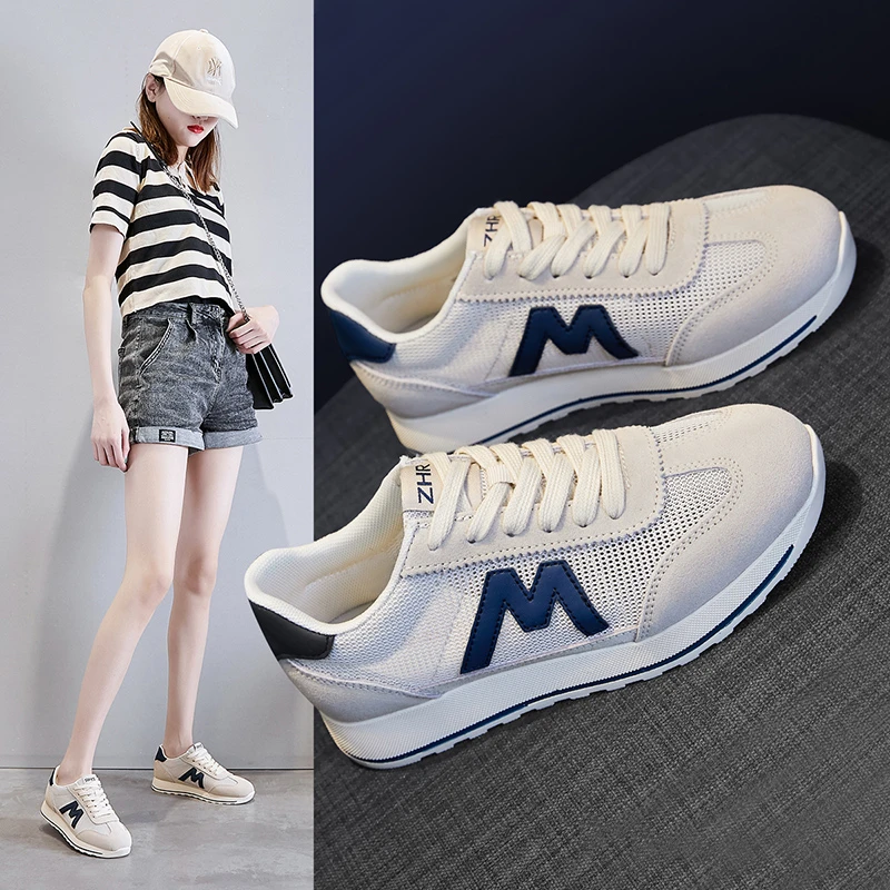 ZHR网面透气休闲鞋女夏季新款休闲运动鞋百搭爆款德训鞋子女款