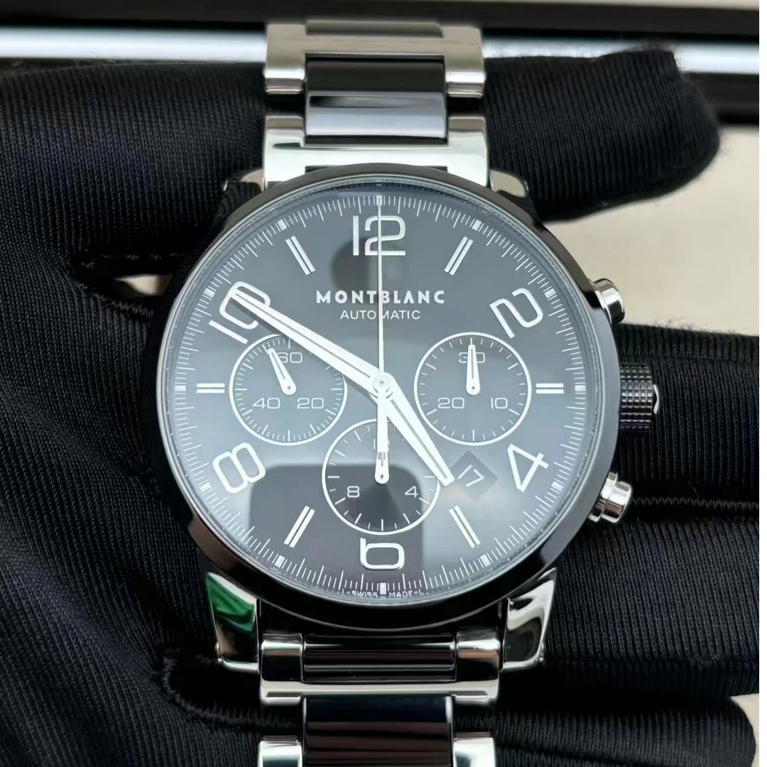 95新 Montblanc/万宝龙 时光行者/自动/43mm/黑陶瓷表圈公价5.15w