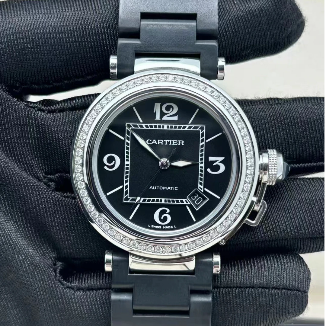 95新 Cartier/卡地亚 帕莎/自动/40.5mm/外圈后钻/公价6.45w