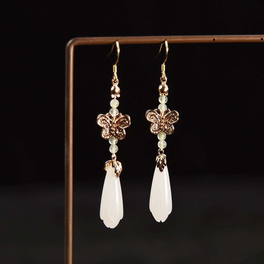 华容珠翠原创耳环古风耳饰流苏步摇汉服旗袍新中式国风乌蒙