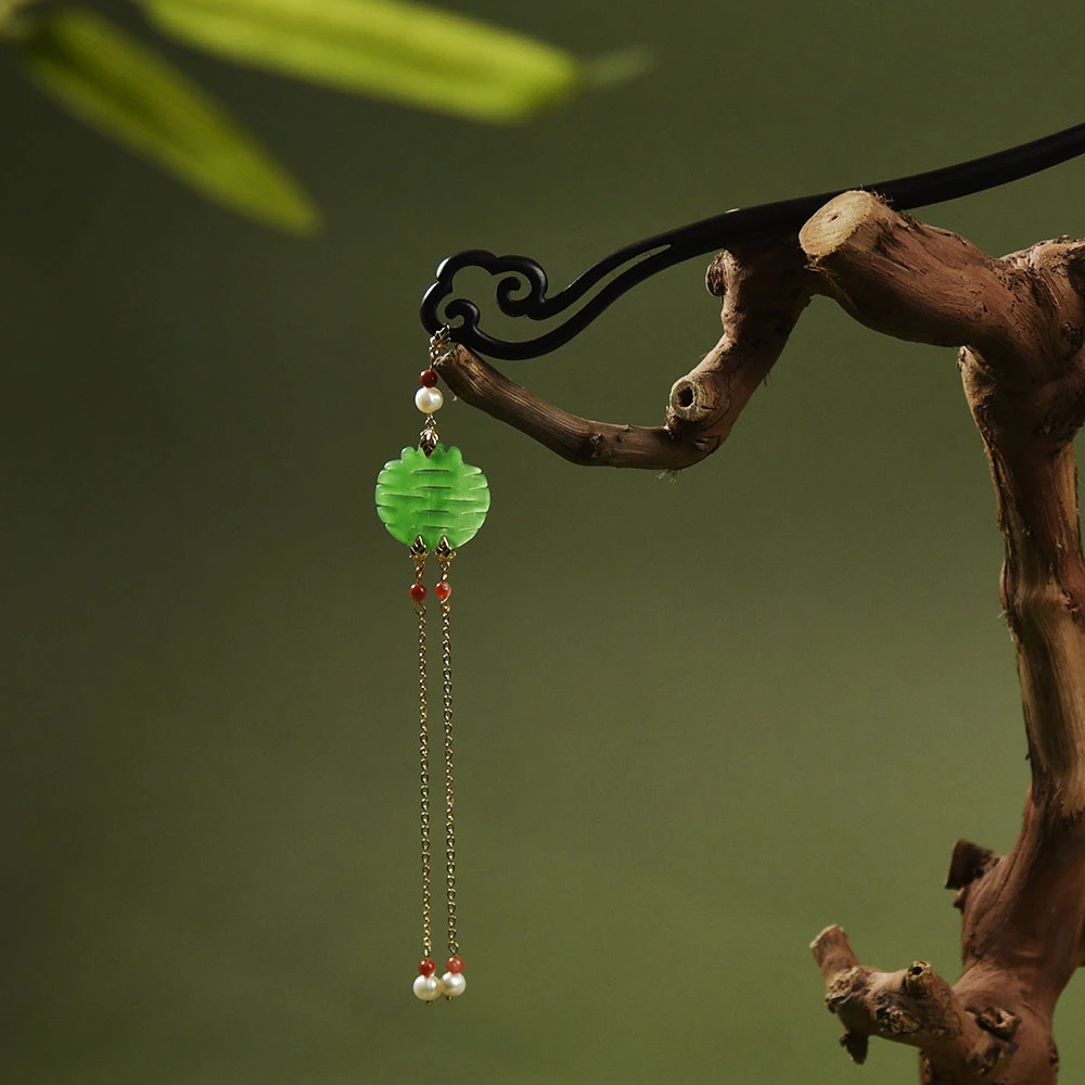 华容珠翠手工简约日常国风旗袍汉服流苏中式古风盘发简约复古发饰