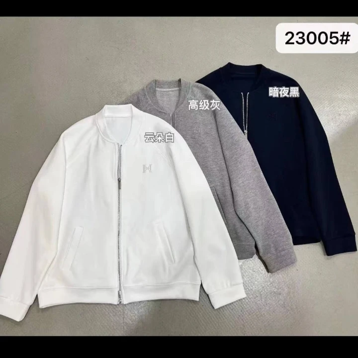 春秋新款圆领外套运动时尚休闲百搭简约短款韩版拉链上衣