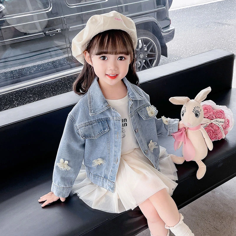 女童牛仔外套春秋季2025新款时尚儿童小女孩宝宝秋款洋气秋装衣服