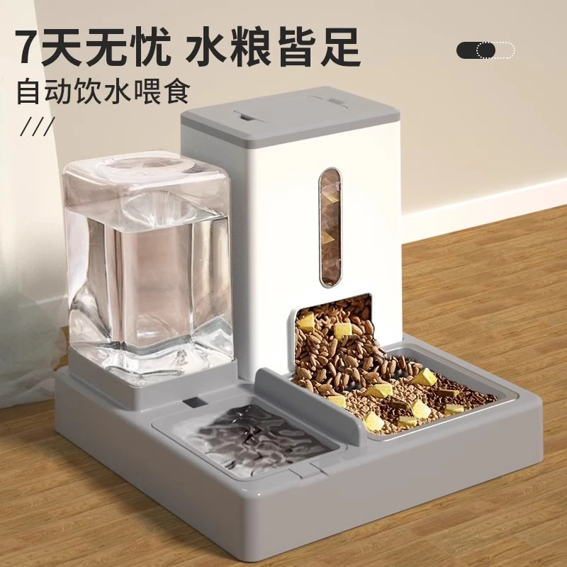 自动喂食器透明超大大容量猫咪猫碗猫盆双碗狗碗猫粮饮水猫咪用品