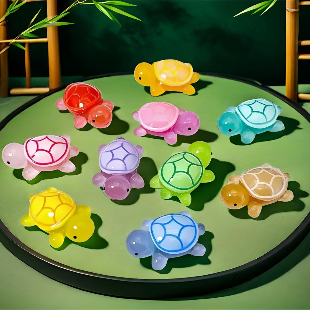 【直播拆】夜光小乌龟网红摆件创意DIY