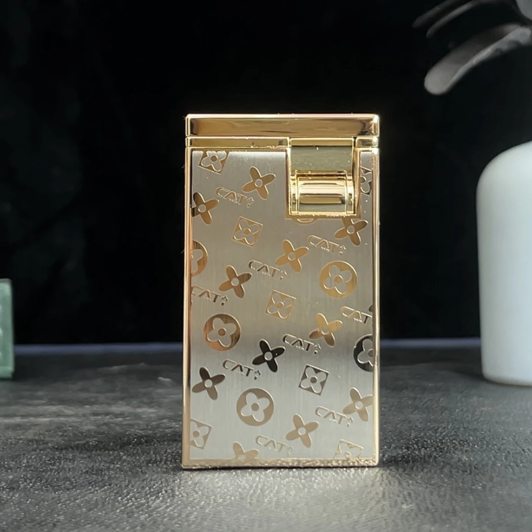 卡缇 金色老花 双直冲 防风打火机