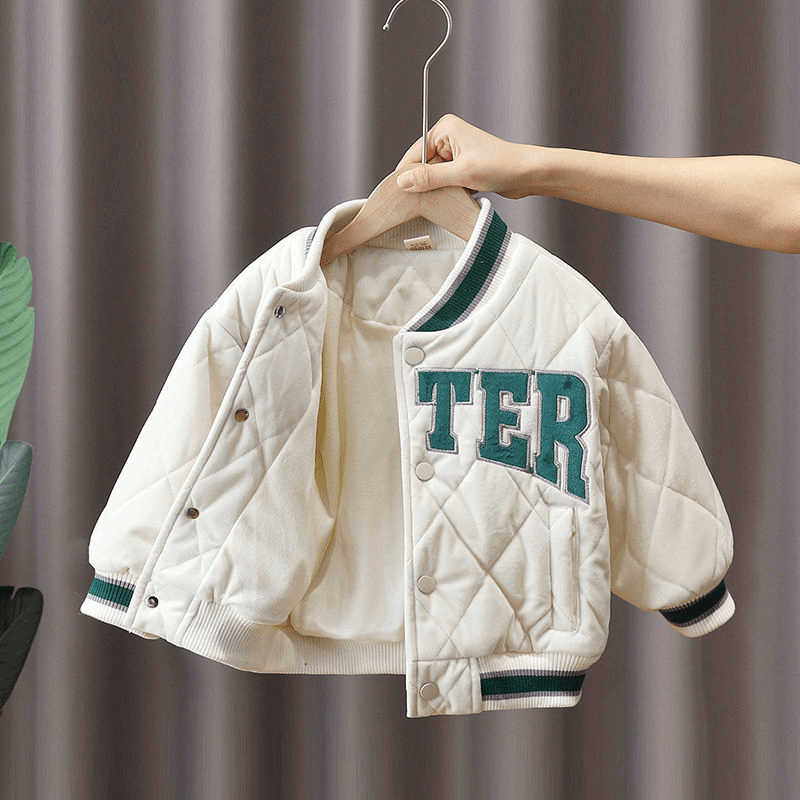 韩版2023新款棒球服短款棉服女宝宝秋冬新款洋气时髦棉衣外套
