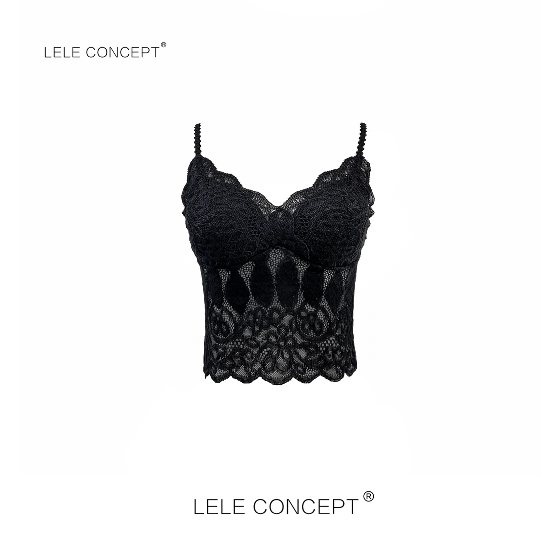 LELE CONCEPT丨蕾丝美背性感轻奢夏季时尚打底优雅女人风BX015