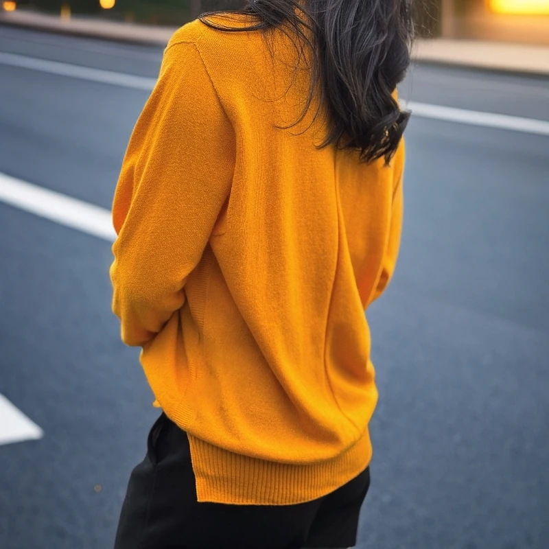 2024女士新款羊毛衫显瘦百搭显气质休闲宽松网红针织高腰时尚打底