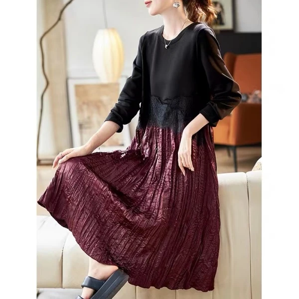 秋冬上新~时尚经典撞色设计款连衣裙 L2958 DY