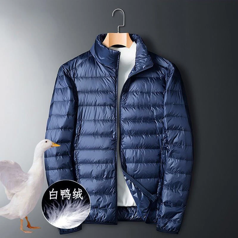 波司登超轻薄羽绒服男短款立领休闲简约旅游超轻便携中年爸爸羽绒