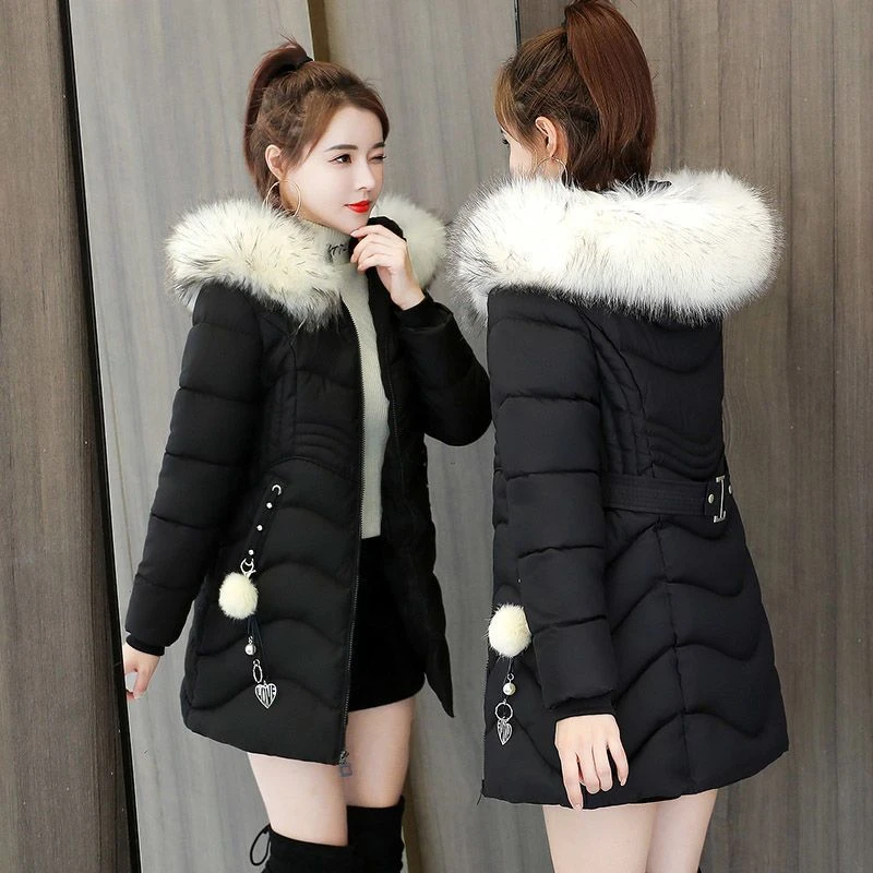 波司登棉衣2023新款羽绒羽绒服女冬中长款修身显瘦加厚棉袄小个子