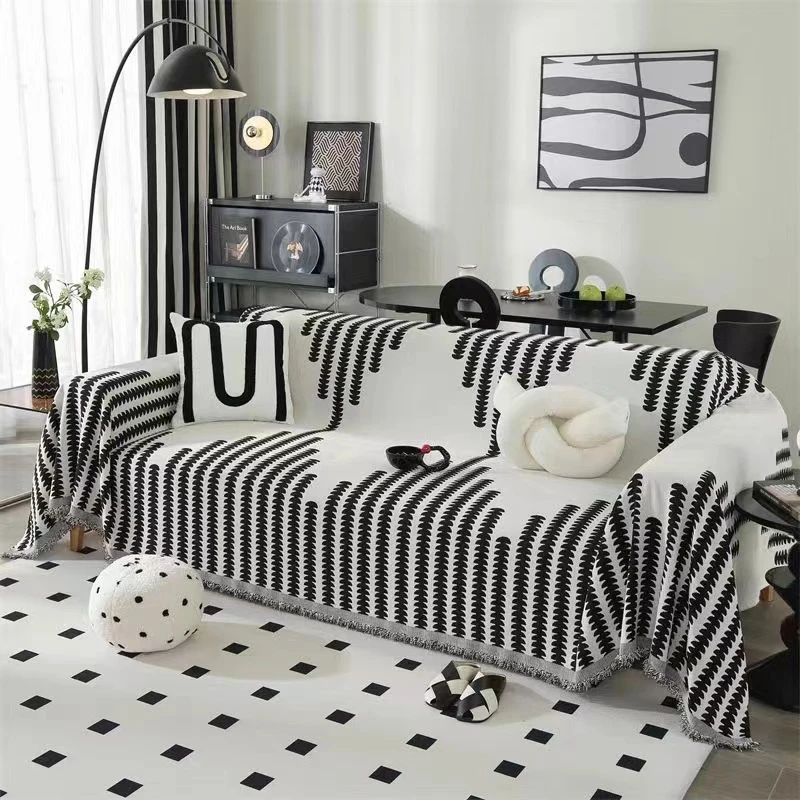 高精密雪尼尔四季通用沙发巾防尘沙发全盖布简约防猫抓网红沙发毯