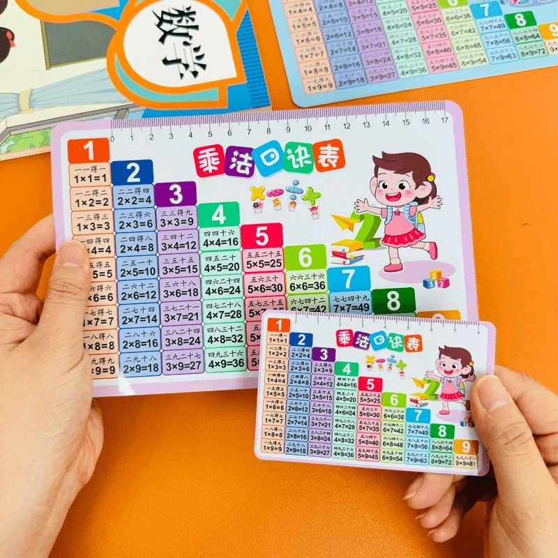 【买大送小】九九乘法除法口诀表算术99口诀卡天天练专用