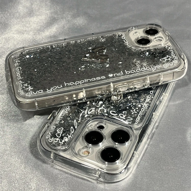 流沙iPhone14promax苹果13手机壳高级感14pro防摔12硅胶11女爆款