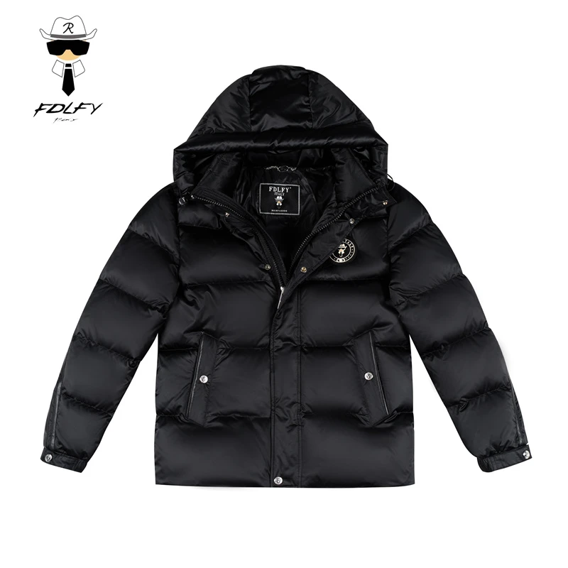 FDLFY老佛爷男装连帽羽绒服冬季2024新款轻奢男士欧货白鸭绒外套