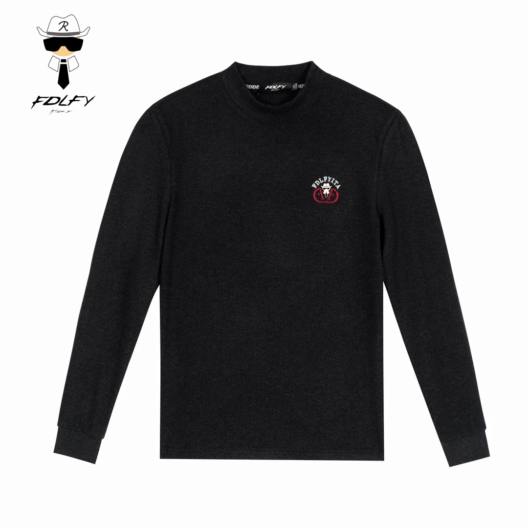 fdLfY老佛爷男装正品秋冬季打底卫衣男士潮牌轻奢打底T恤时尚长袖