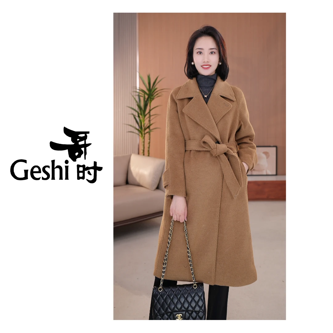 【欧港服饰】23056钻石系列绵羊毛羽绒大衣 新款时尚气质百搭显瘦