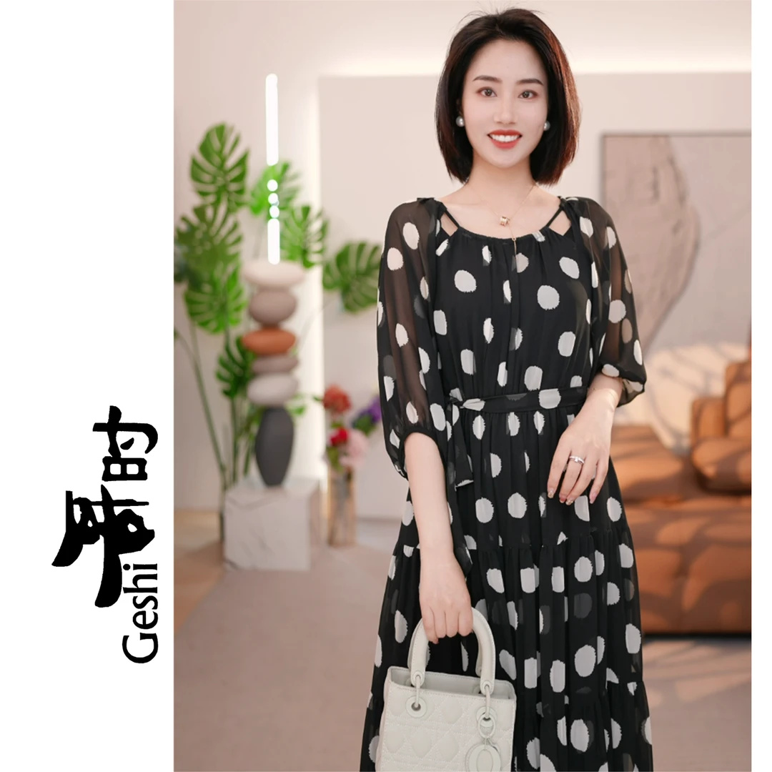 【欧港服饰】010 春夏季2025年爆款气质时尚百搭显瘦法式连衣裙