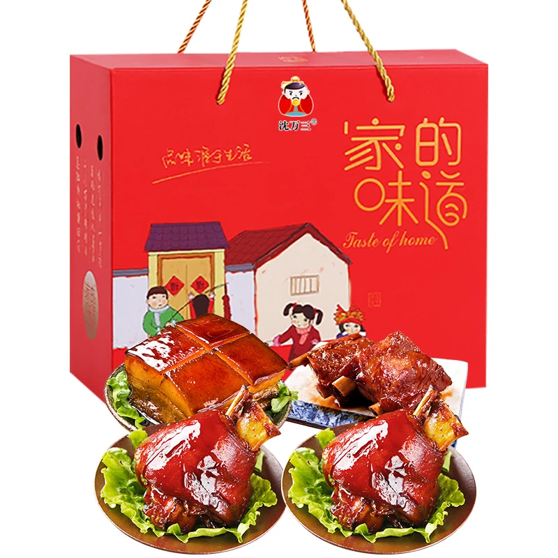 （直播专用）沈万三 周年礼盒600蹄髈两只+排骨+东坡肉