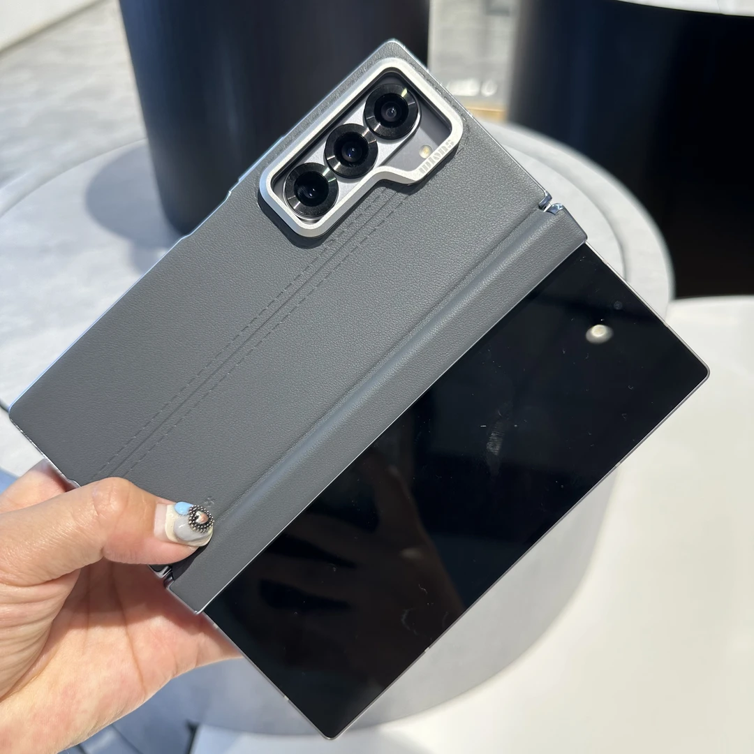 【顺丰包邮】适用于三星Fold6纯皮中轴折叠手机壳