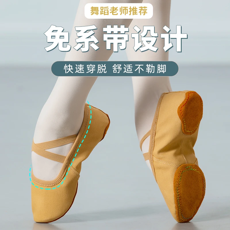 专业软底舞蹈鞋女成人练功鞋教师民族芭蕾舞鞋猫爪形体鞋跳舞