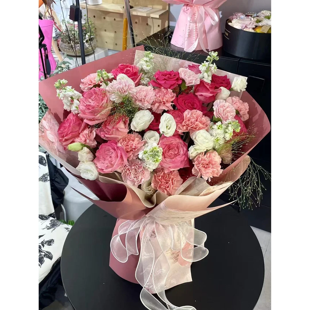 女神-艾莎粉玫瑰花束-鲜花订购全国同城配送花店送花上门